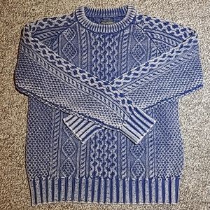L.L. Bean blue fisherman's sweater M